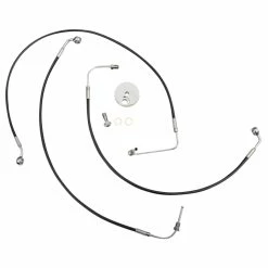 LA Choppers Front Brake Line Kit Black Vinyl 12"-14" Apes