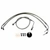 LA Choppers Front Brake Line Kit Midnight Stainless 18"-20" Apes
