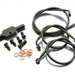 Goodridge +6" Ebony Front Brake Line Kit
