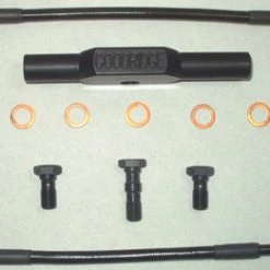 Goodridge +6" Ebony Front Brake Line Kit