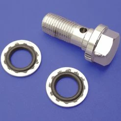 V-Twin Manufacturing 10mm Chrome Banjo Bolt