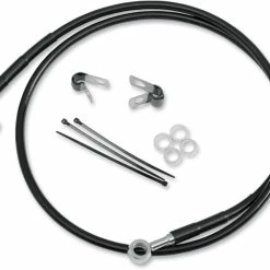 Drag Specialties Standard Length Black Vinyl-Coated Front Brake Line Kit