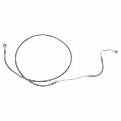 Drag Specialties +8" Extended Clear-Coated Stainless Steel Front Brake Line Kit For ABS