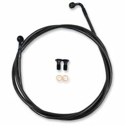 LA Choppers Braided Midnight Brake Line For 12"-14" Bars