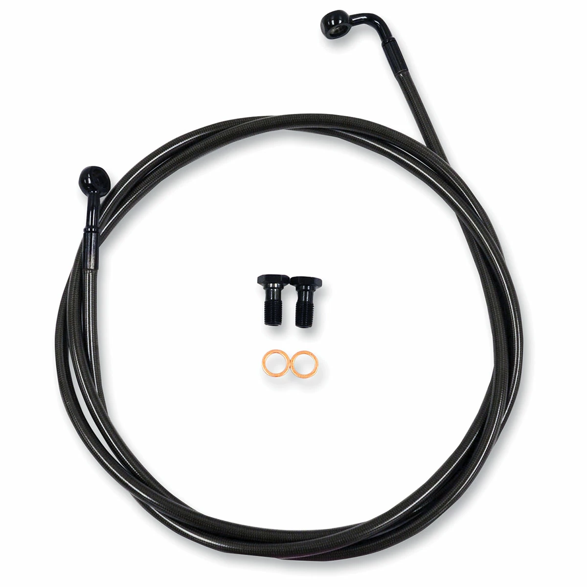 LA Choppers Braided Midnight Brake Line For 12"-14" Bars 1 LA Choppers Braided Midnight Brake Line For 12"-14" Bars