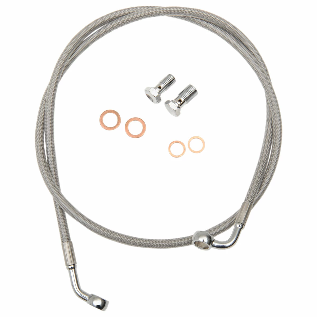 LA Choppers Braided Stainless Brake Line For 15"-17" Bars 1 LA Choppers Braided Stainless Brake Line For 15"-17" Bars