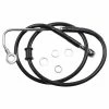 Drag Specialties +10" Extended Black Vinyl-Coated Front Brake Line Kit With ABS