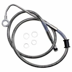 Drag Specialties Standard Length Stainless Steel Front Brake Line Kit With ABS