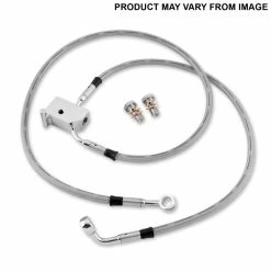 Twin Power Rear Stainless Steel Braided Brake Line